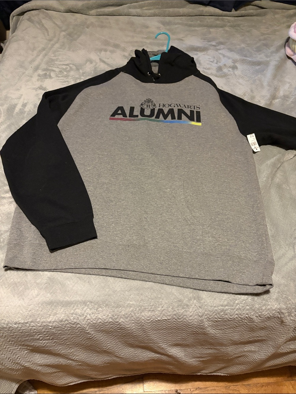 Universal Gray & Black Alumni Hooded Pullover